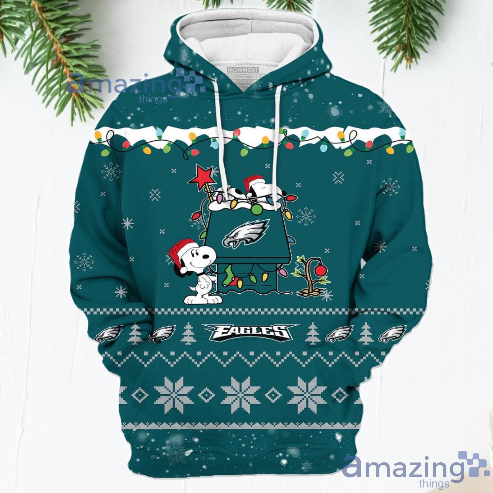 A Happy Christmas With Philadelphia Eagles Snoopy T-Shirt - T-shirts Low  Price