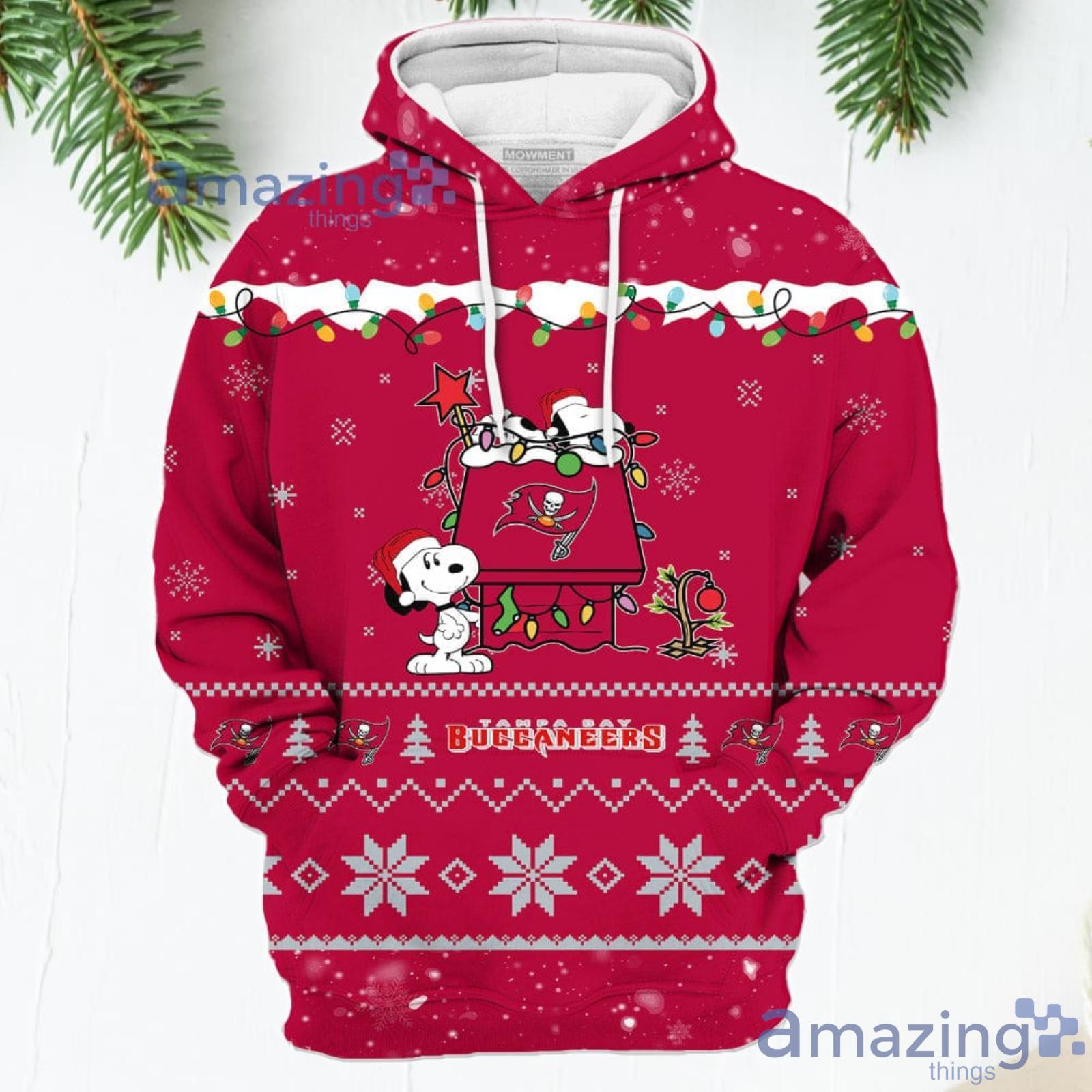 Men's Buccaneers Hoodie 3D Snoopy Christmas Tampa Bay Buccaneers