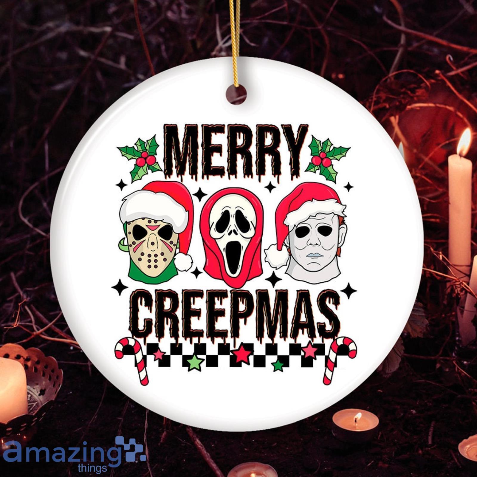Merry Creepmas Horror Villain Theme Christmas Ornament Product Photo 1 Merry Creepmas Horror Villain Theme Christmas Ornament Product Photo 1