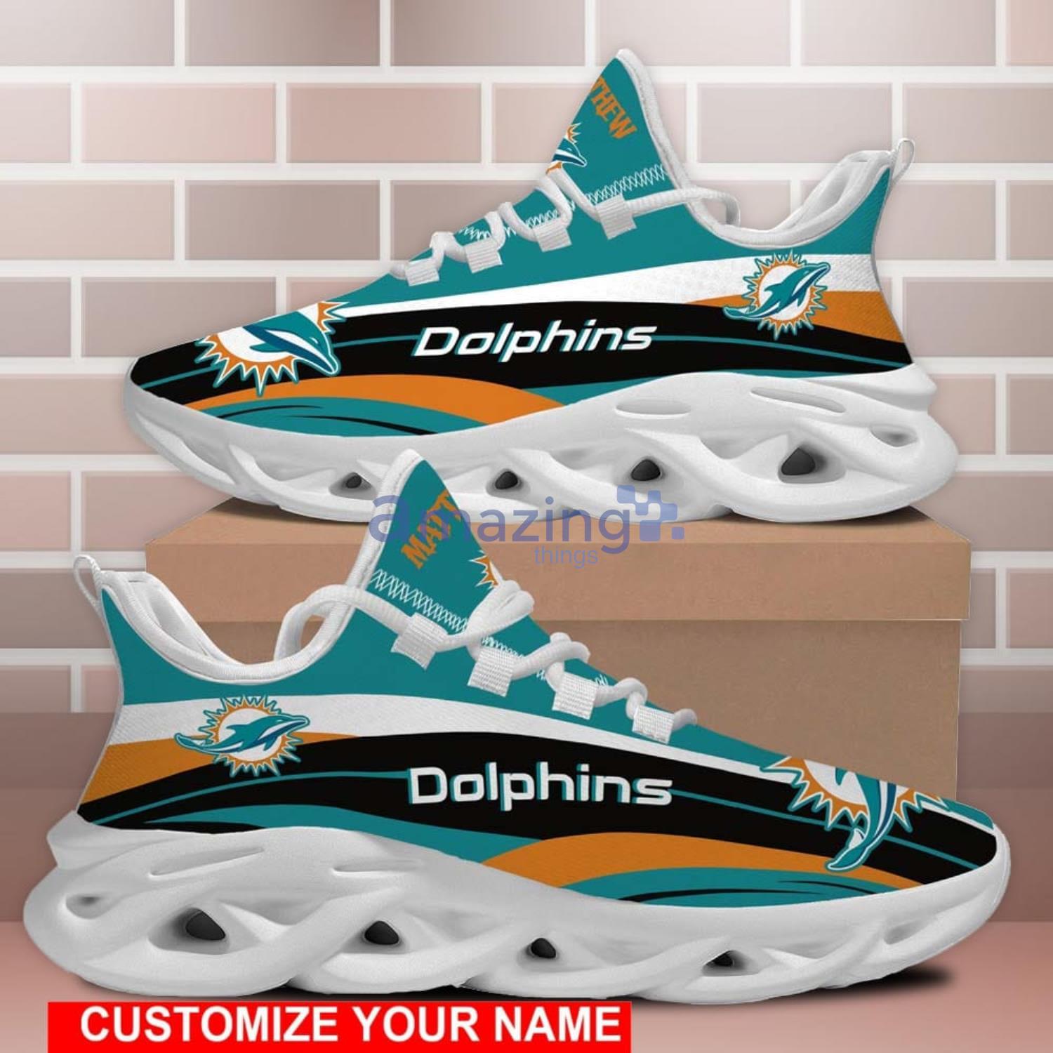 Miami Dolphins NFL Clunky Sneakers Max Soul Shoes - Growkoc