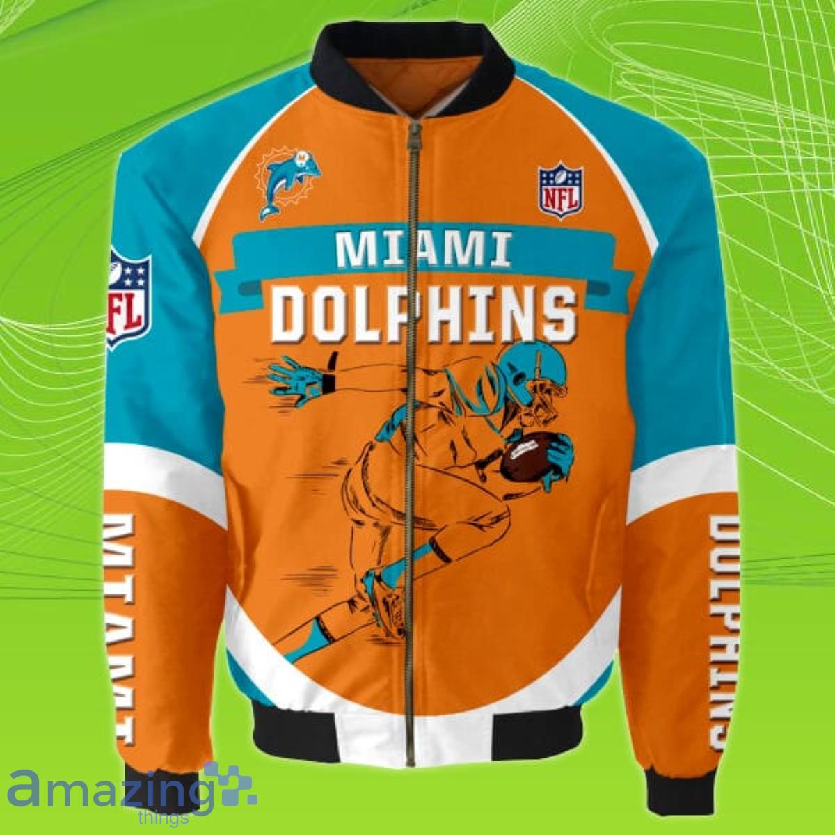 Miami Dolphins NFL Bomber Jacket Men - T-shirts Low Price