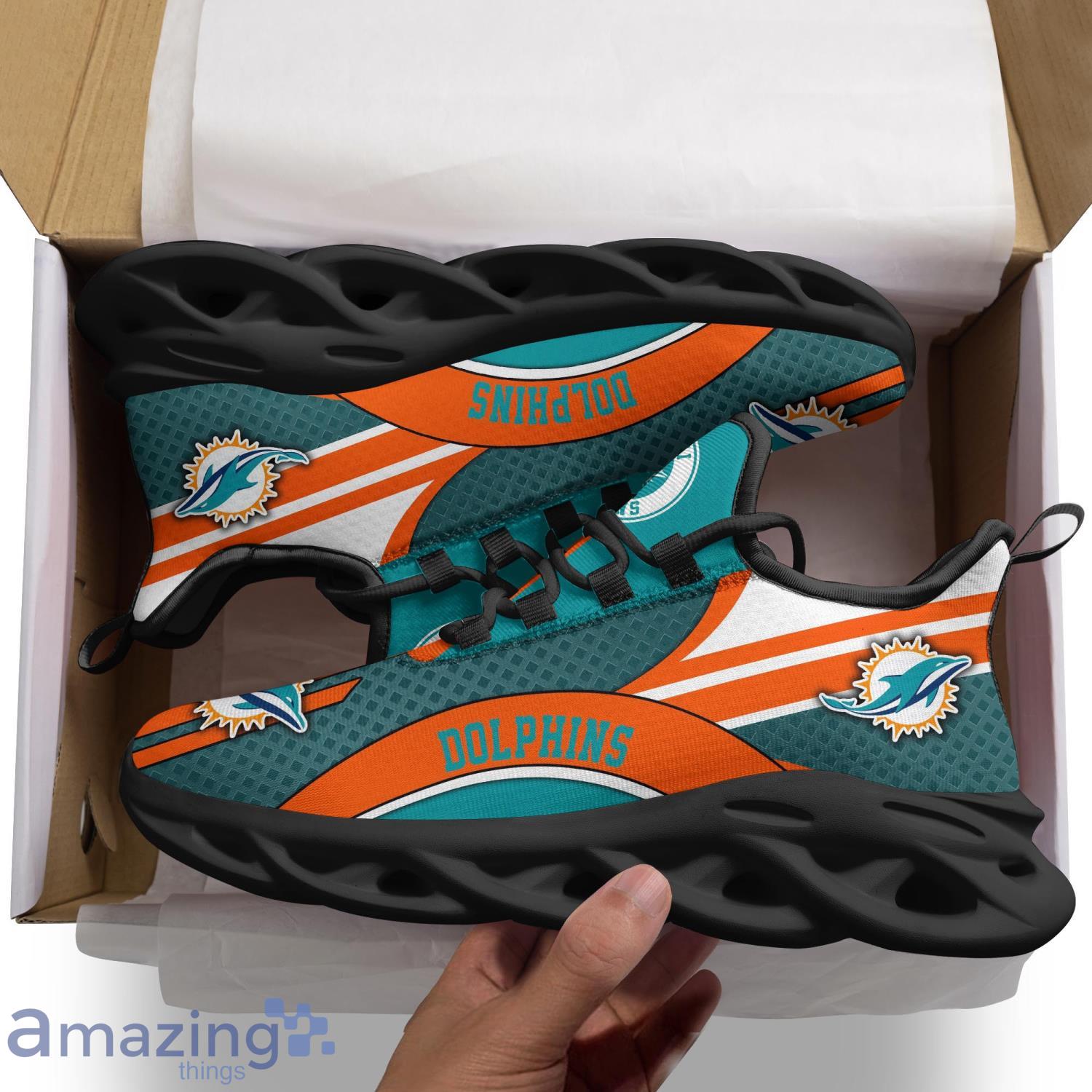 Miami Dolphins NFL Clunky Sneakers Max Soul Shoes - Growkoc