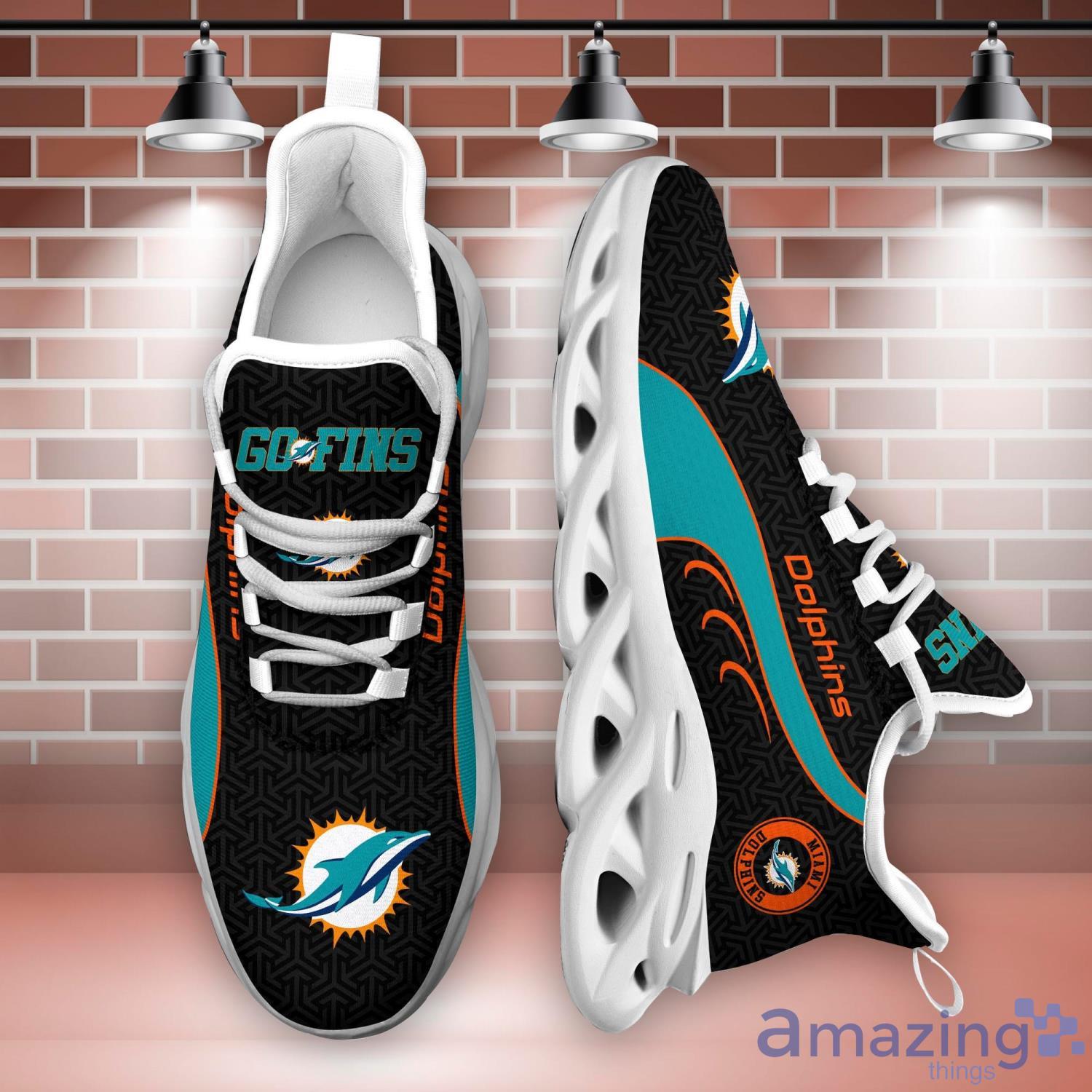 Miami Dolphins NFL Clunky Sneakers Max Soul Shoes - Growkoc