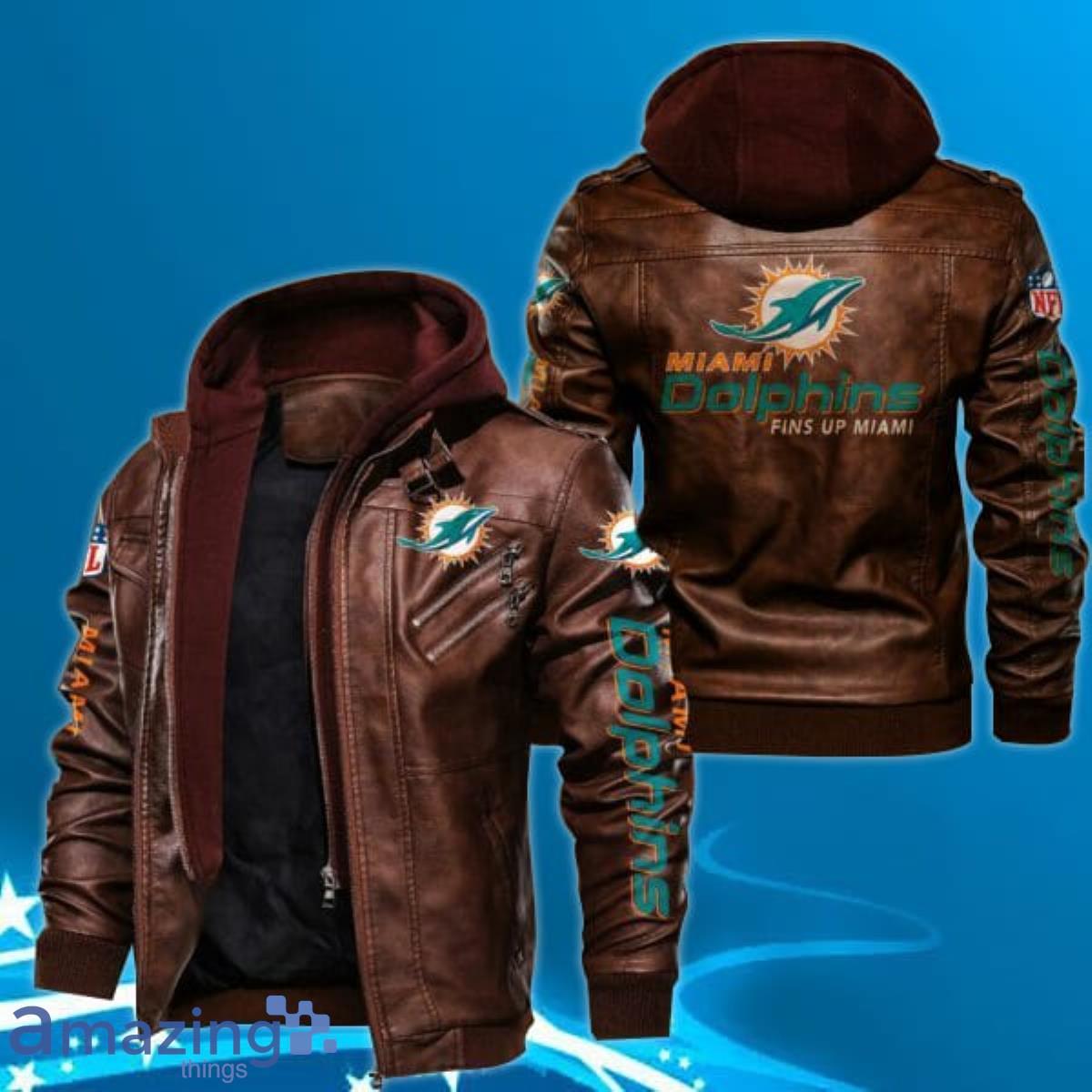 Miami Dolphins NFL Leather Jacket For Fans Men Women