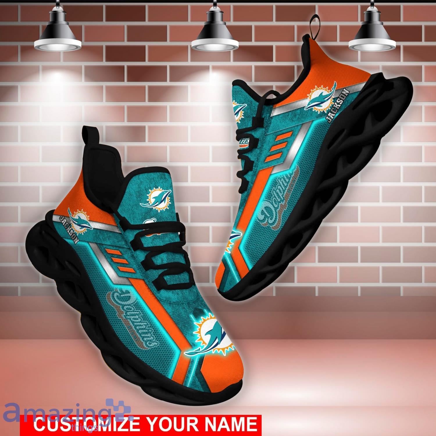 Miami Dolphins Custom Name Air Jordan 11 Sneaker Shoes For Sport