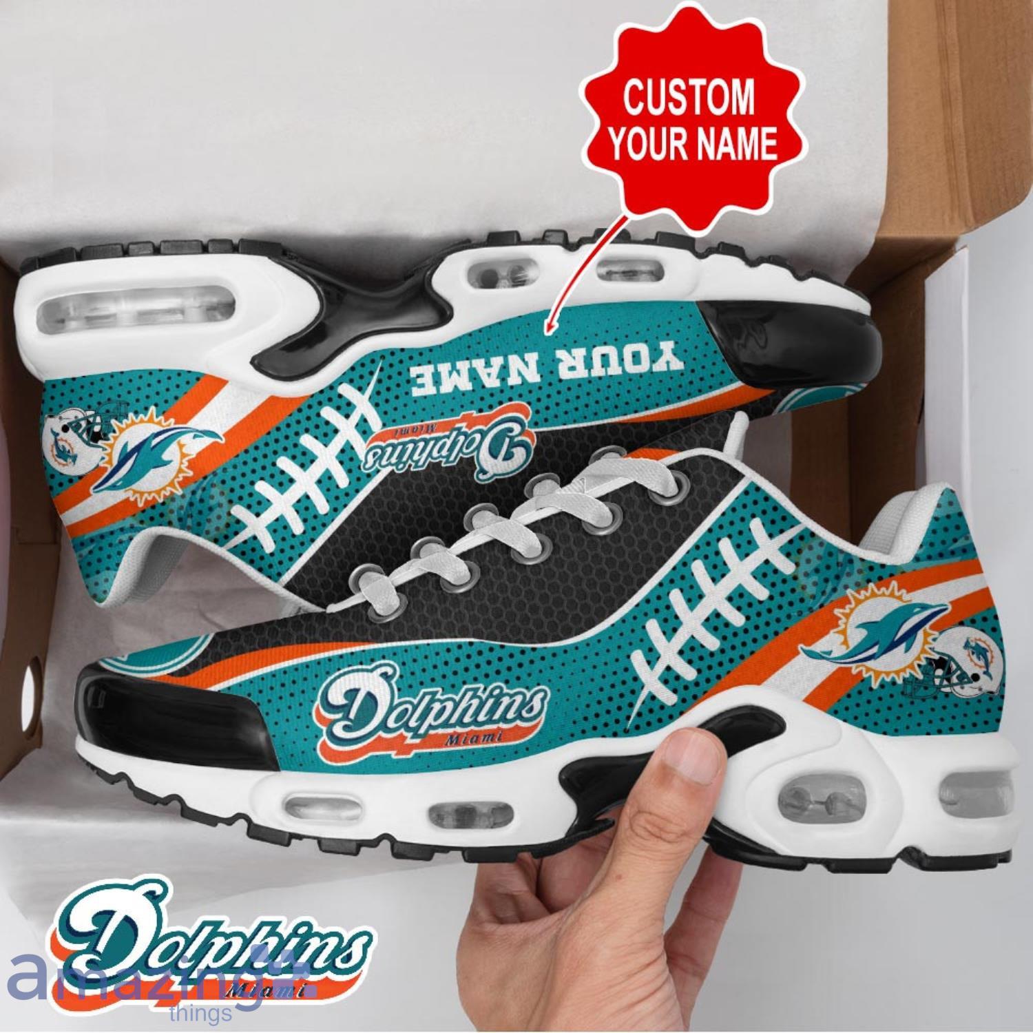 Miami Dolphins NFL Sneakers Custom Name Ultra Air Cushion Sport Shoes For Fans Product Photo 1