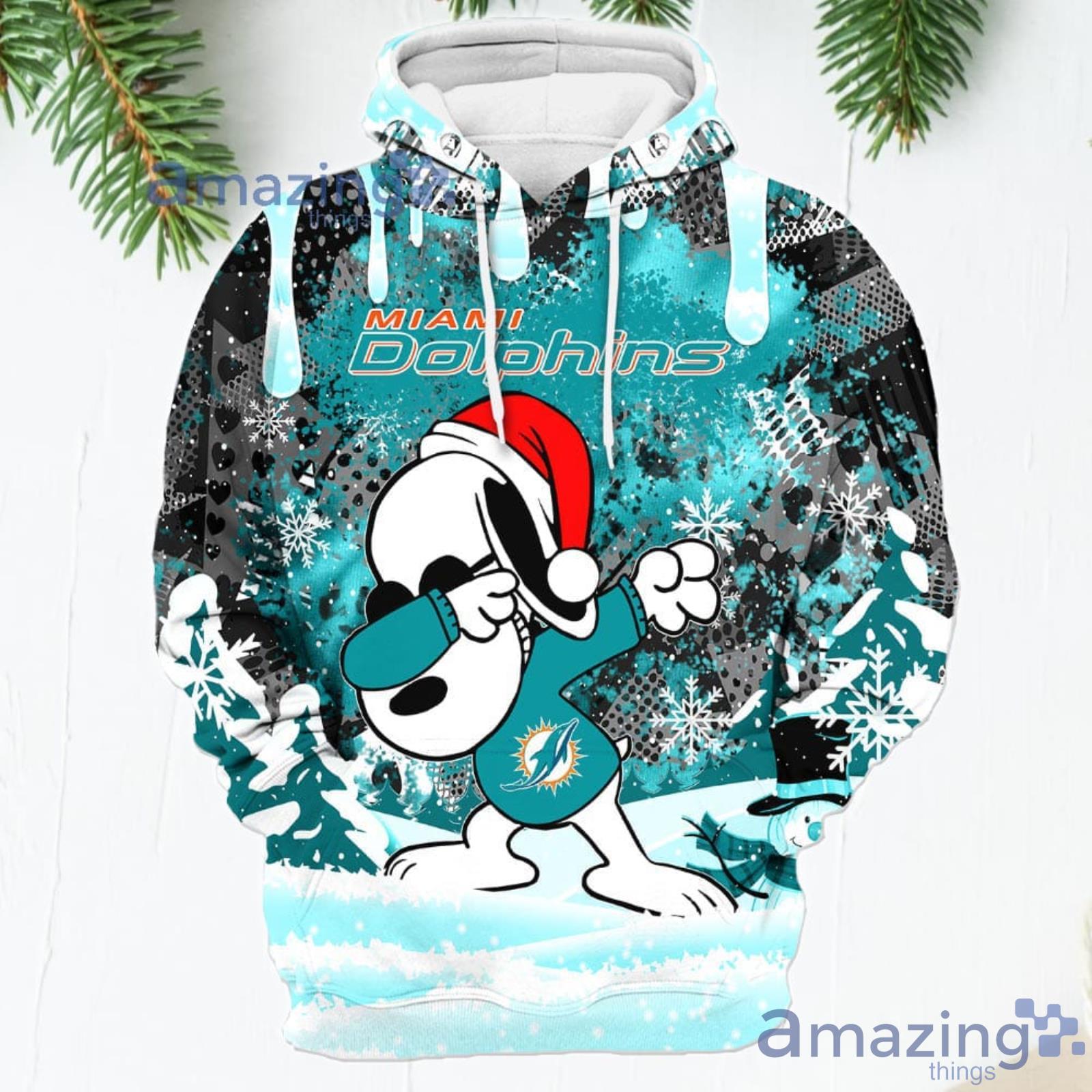 Miami Dolphins Snoopy Dabbing The Peanuts American Christmas