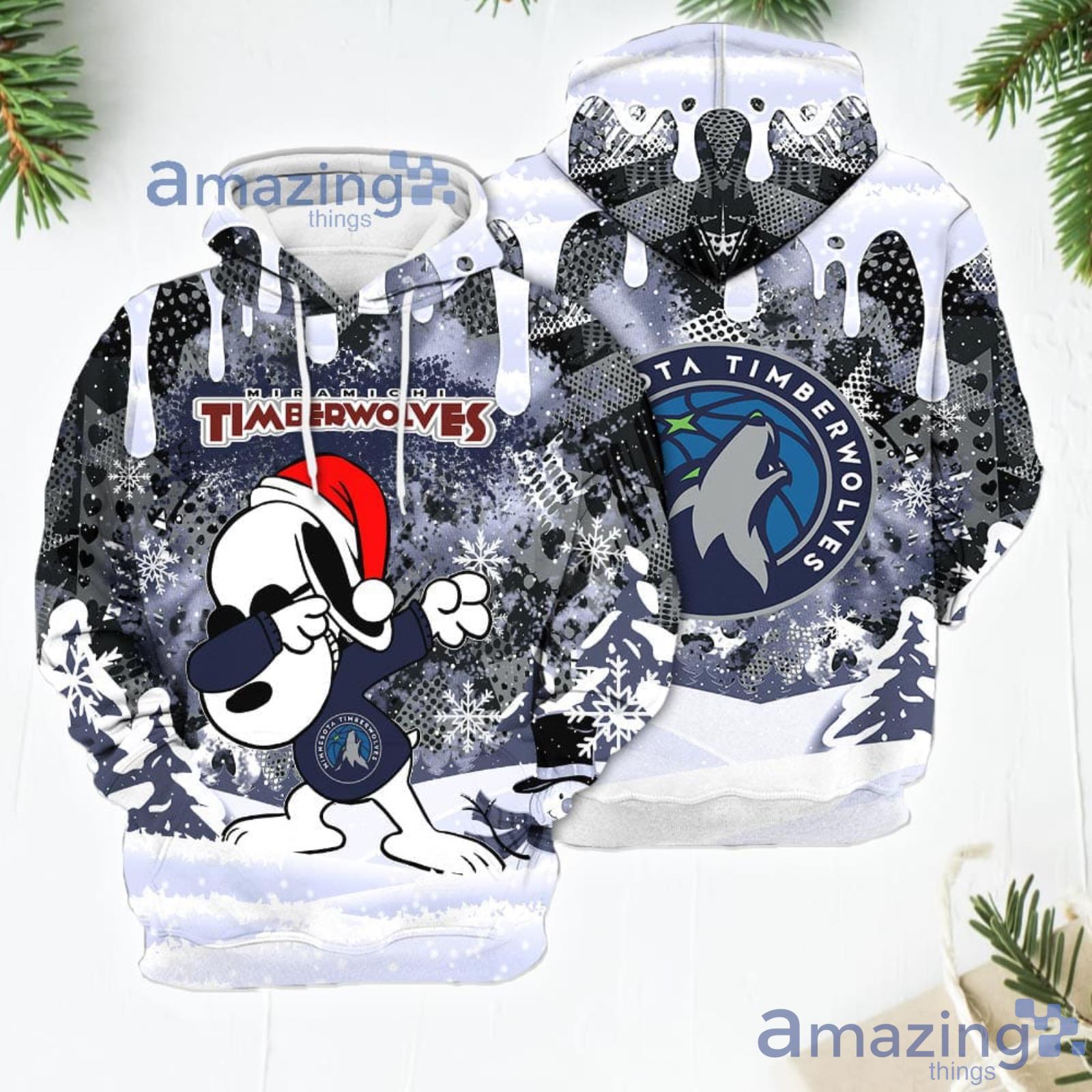 Minnesota Timberwolves Snoopy Dabbing The Peanuts Sports Football Christmas Giift 3D Hoodie For Men And Women Product Photo 1