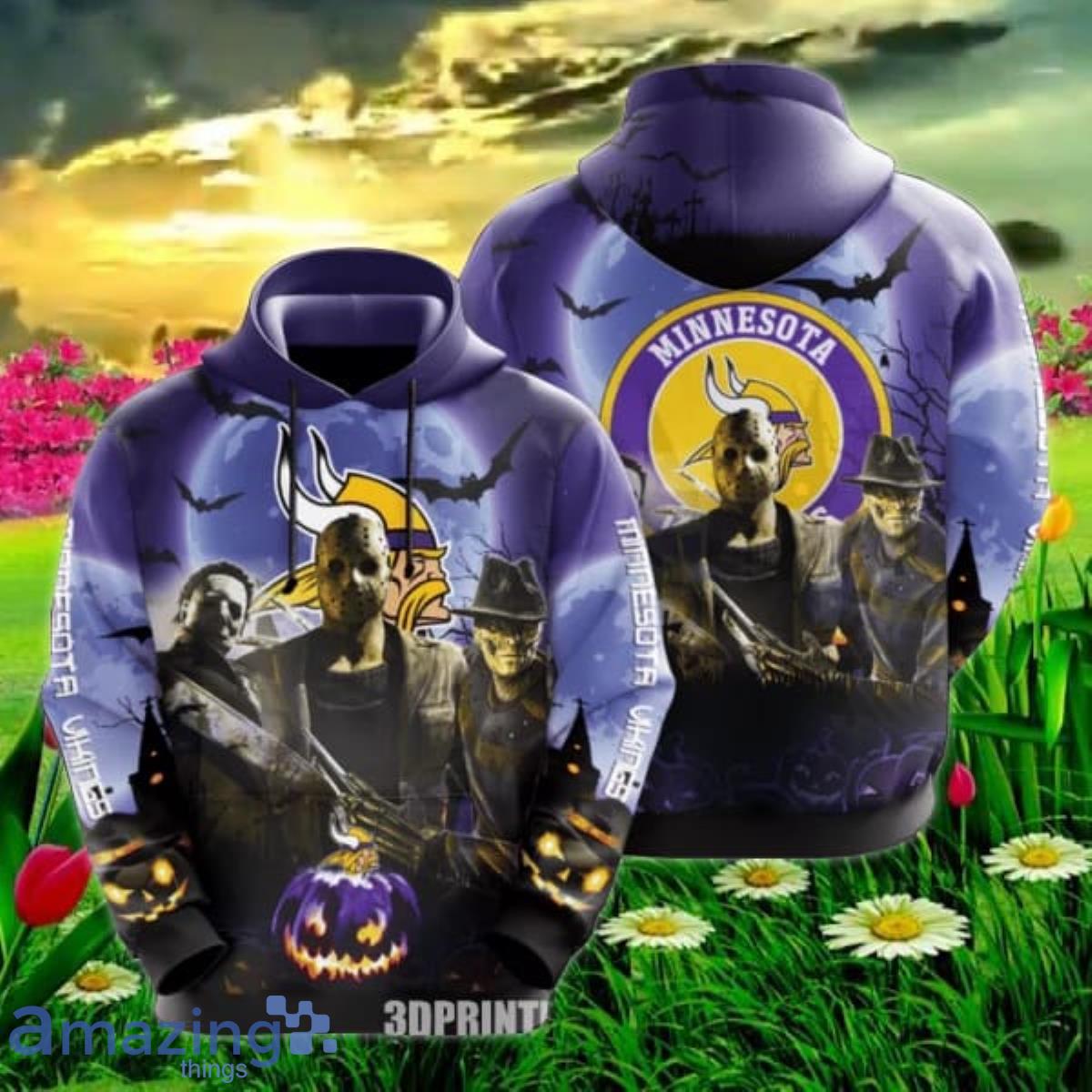 Minnesota Vikings NFL 3D Fleece Hoodie Jacket Best Gift