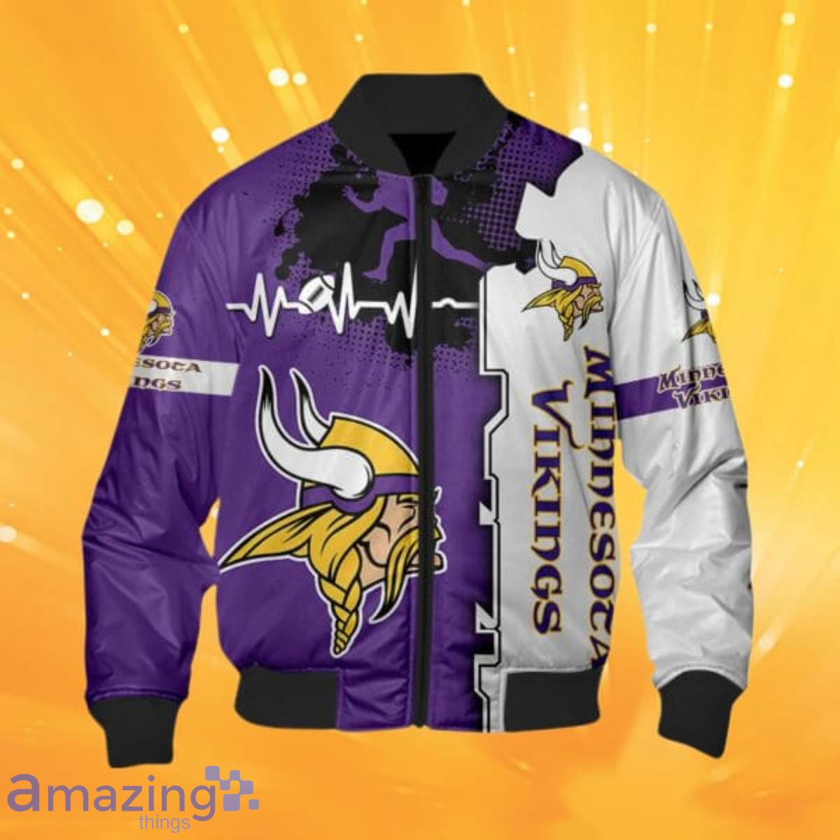Minnesota Vikings NFL Bomber Jacket Style Gift For Fans Product Photo 1