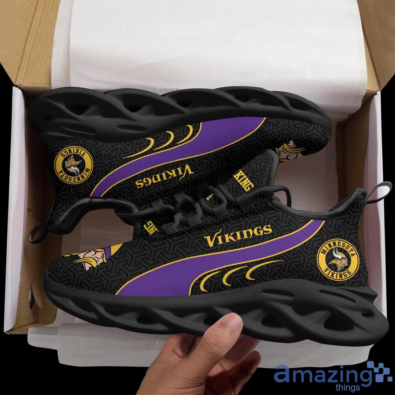 Minnesota Vikings NFL Clunky Sneakers Max Soul Shoes - Growkoc