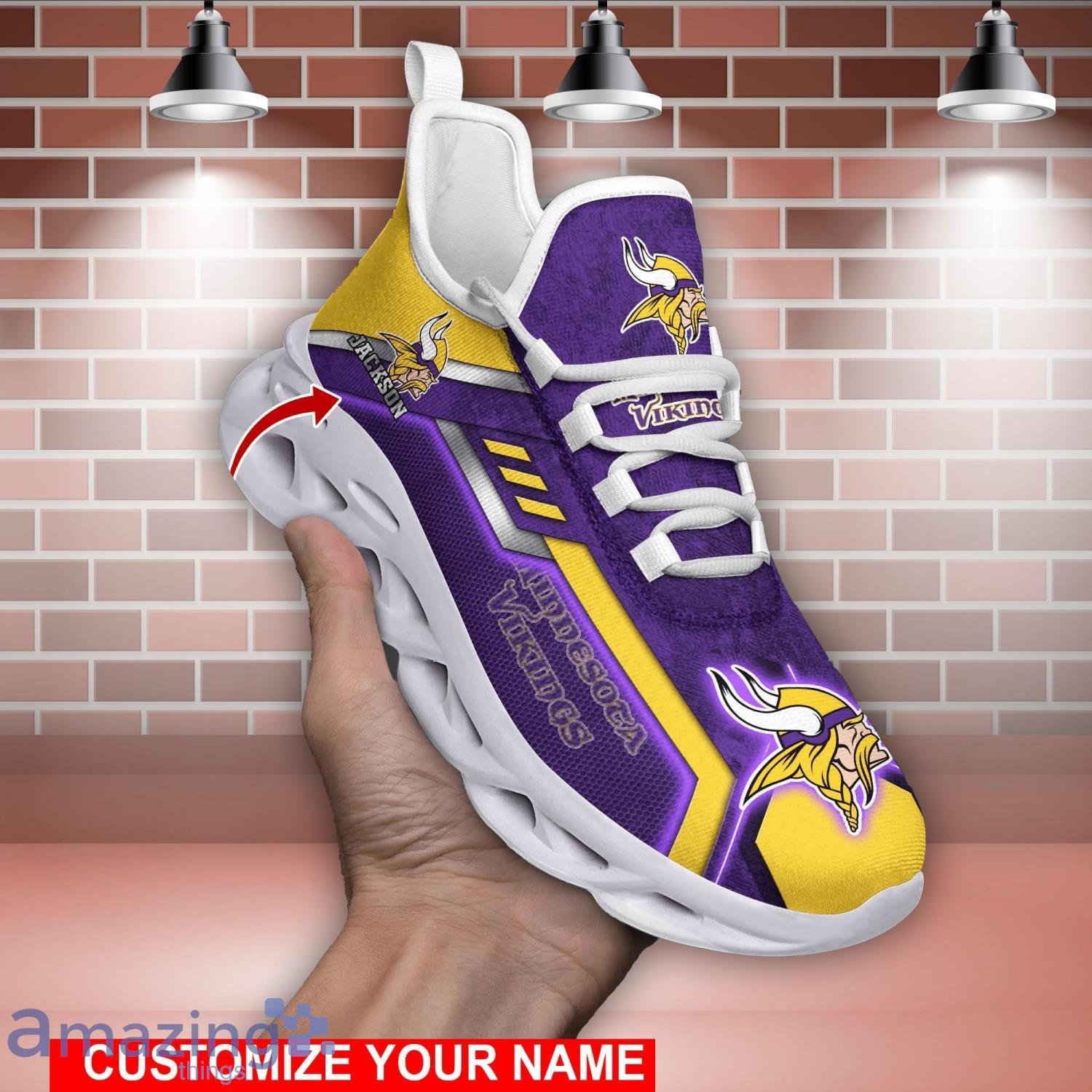 Minnesota Vikings NFL Max Soul Shoes Custom Name Sports Sneakers For Fans Product Photo 1