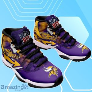 Minnesota Vikings NFL Premium Air Jordan 11 Sneaker Custom Name Product Photo 2