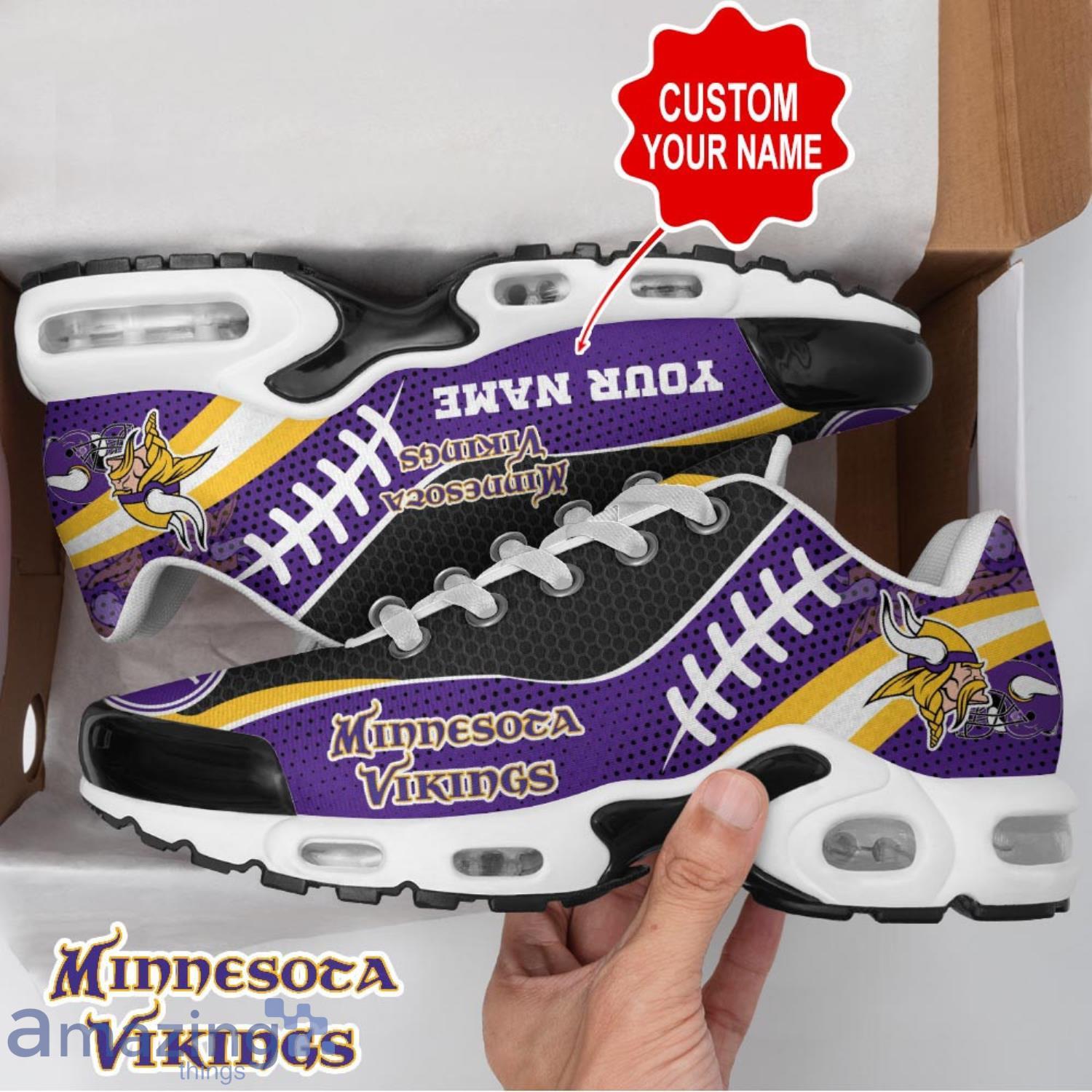 Minnesota Vikings NFL Sneakers Custom Name Ultra Air Cushion Sport Shoes For Fans Product Photo 1