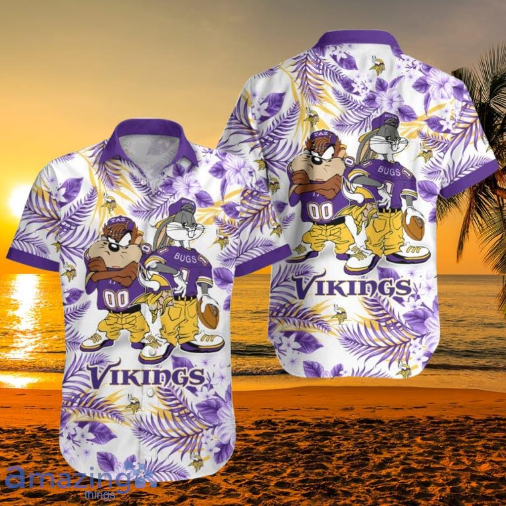 Minnesota Vikings Taz And bugs NFL Teams Hawaiian Shirt Gift For Men And  Women