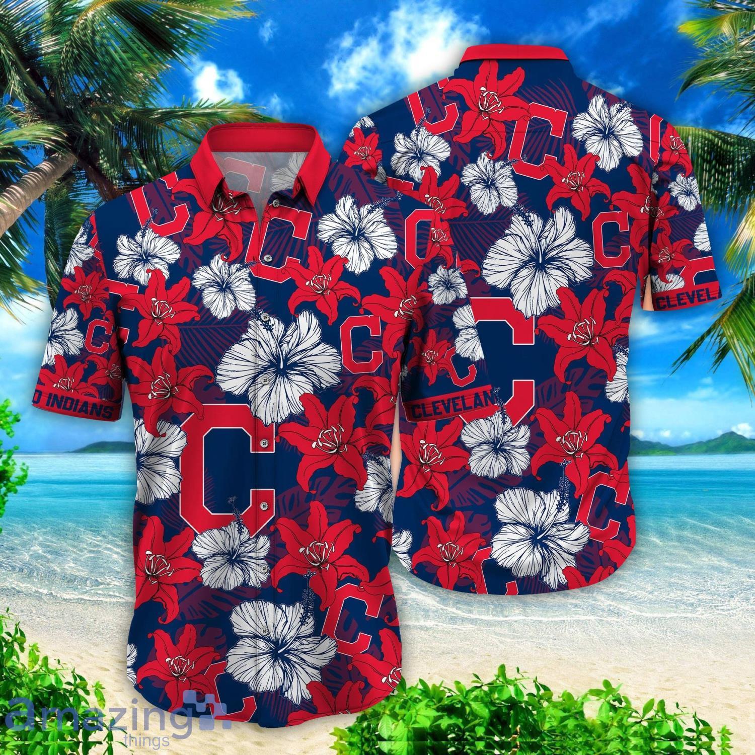 Cleveland Indians Tropical Hawaiian Button Up Shirt in 2023