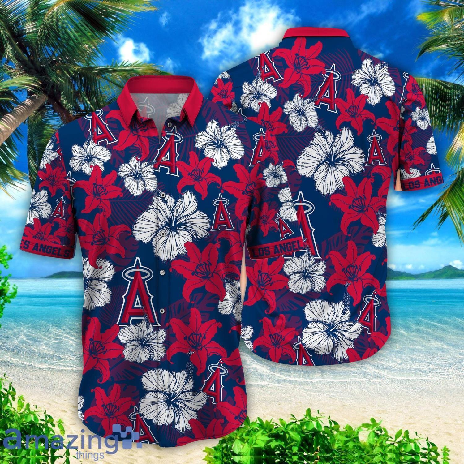 MLB Los Angeles Angels Tropical Hibiscus Hawaiian Shirt For Sport Fans