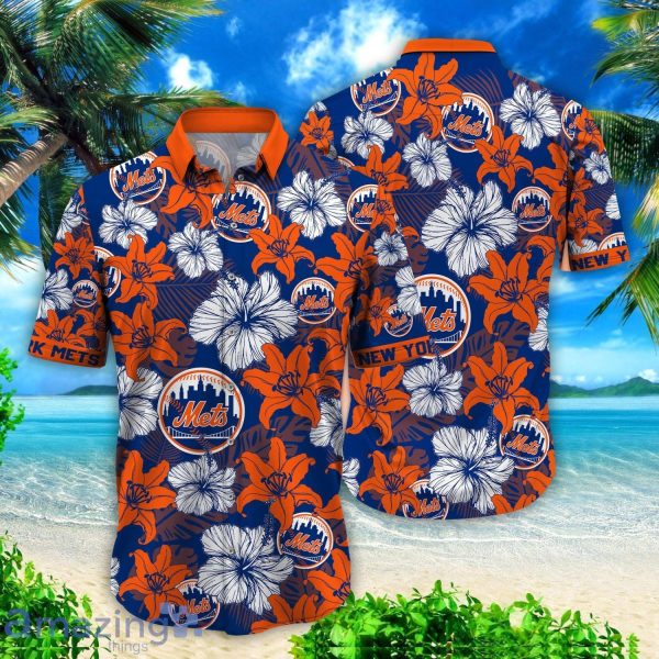 New York Mets MLB Personalized Button Up Hawaiian Shirt For Mens