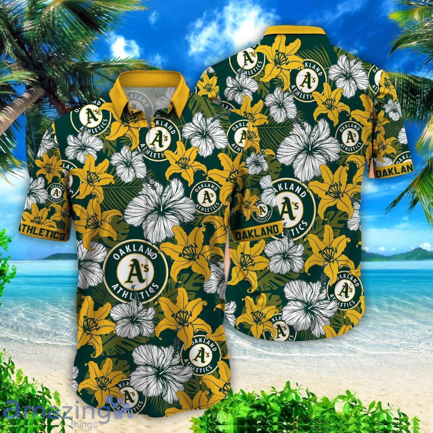 MLB Oakland Athletics Tropical Hibiscus Hawaiian Shirt For Sport Fans