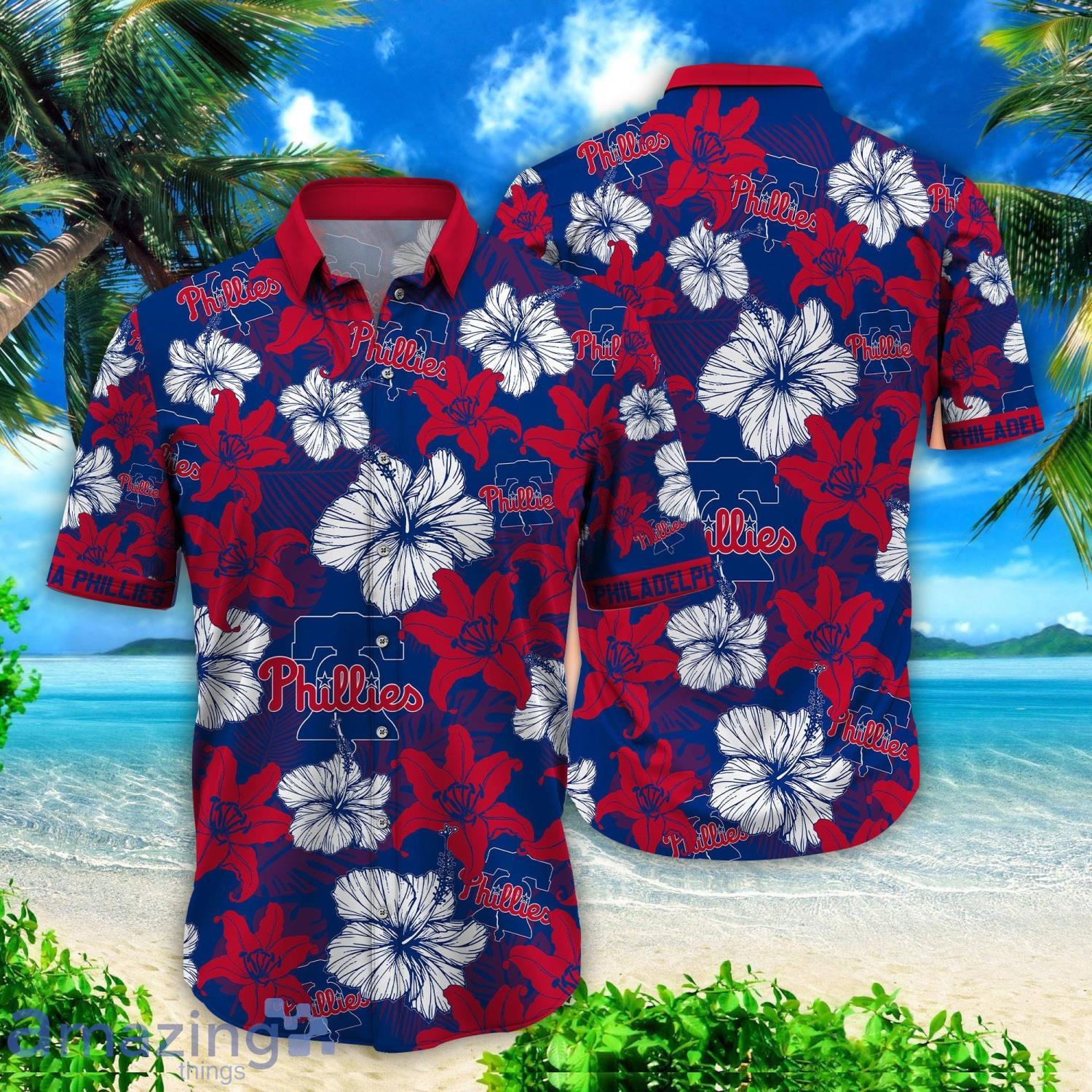 MLB Philadelphia Phillies Tropical Hibiscus Hawaiian Shirt For