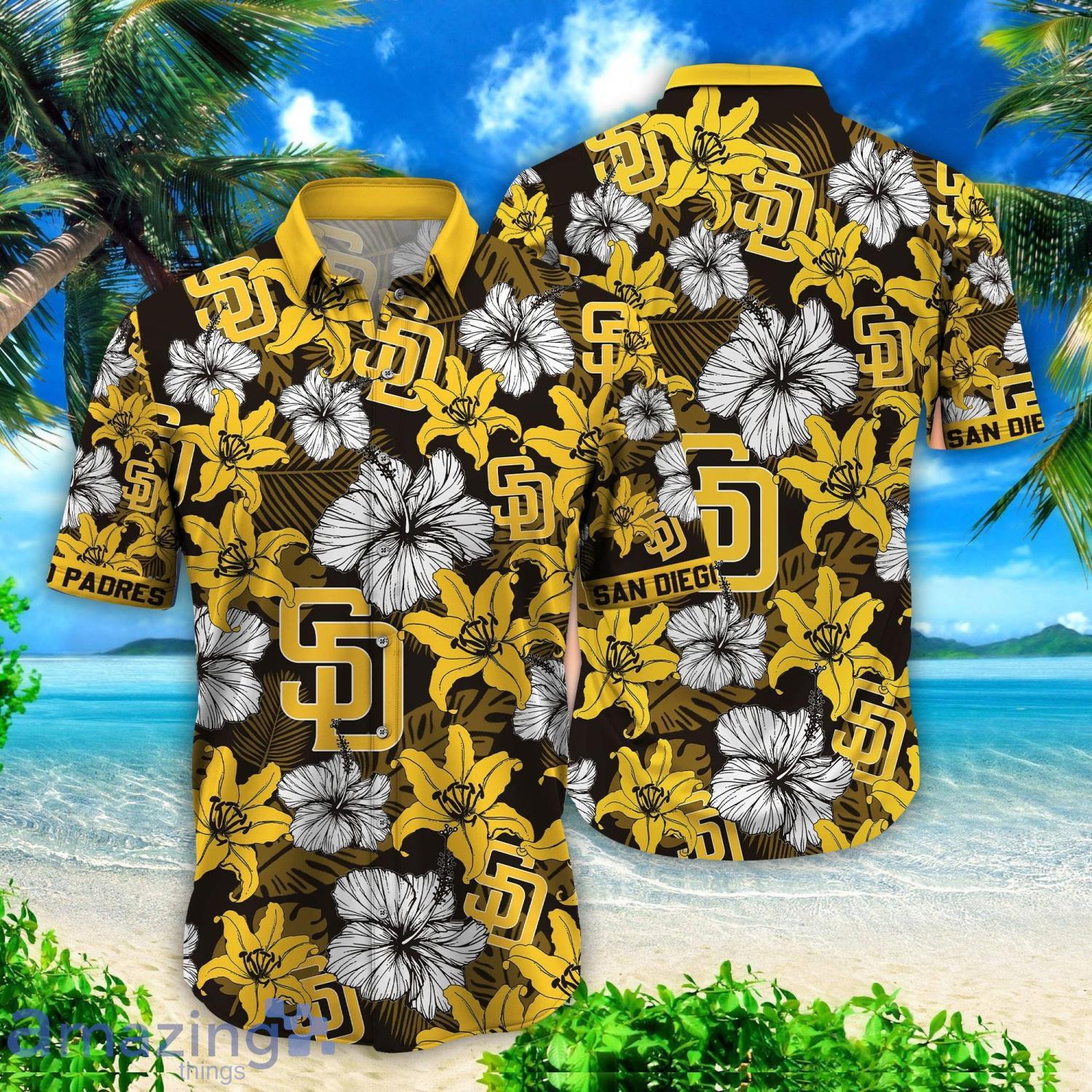 MLB San Diego Padres Tropical Hibiscus Hawaiian Shirt For Sport Fans