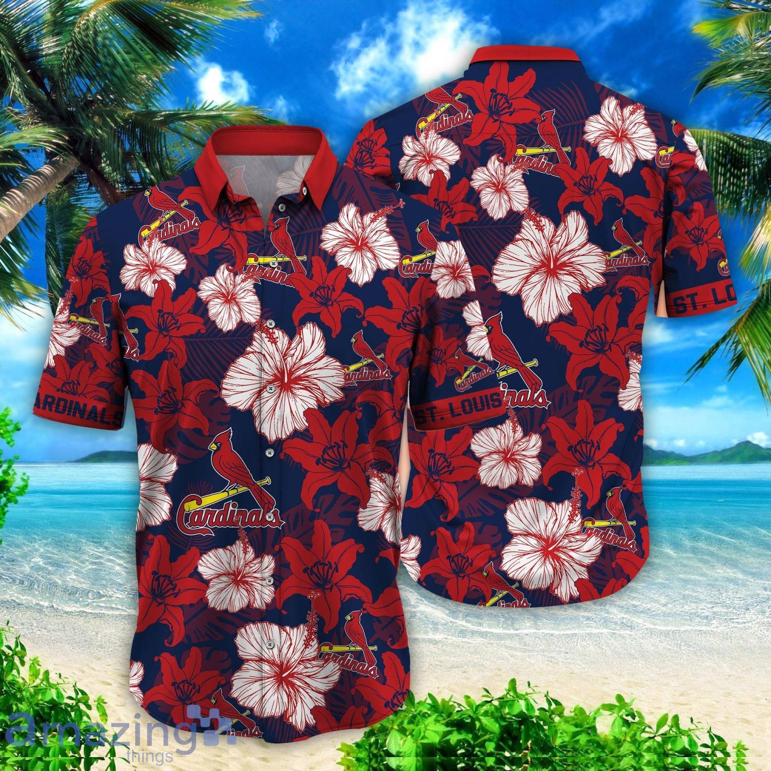 MLB St. Louis Cardinals Tropical Hibiscus Hawaiian Shirt For Sport Fans