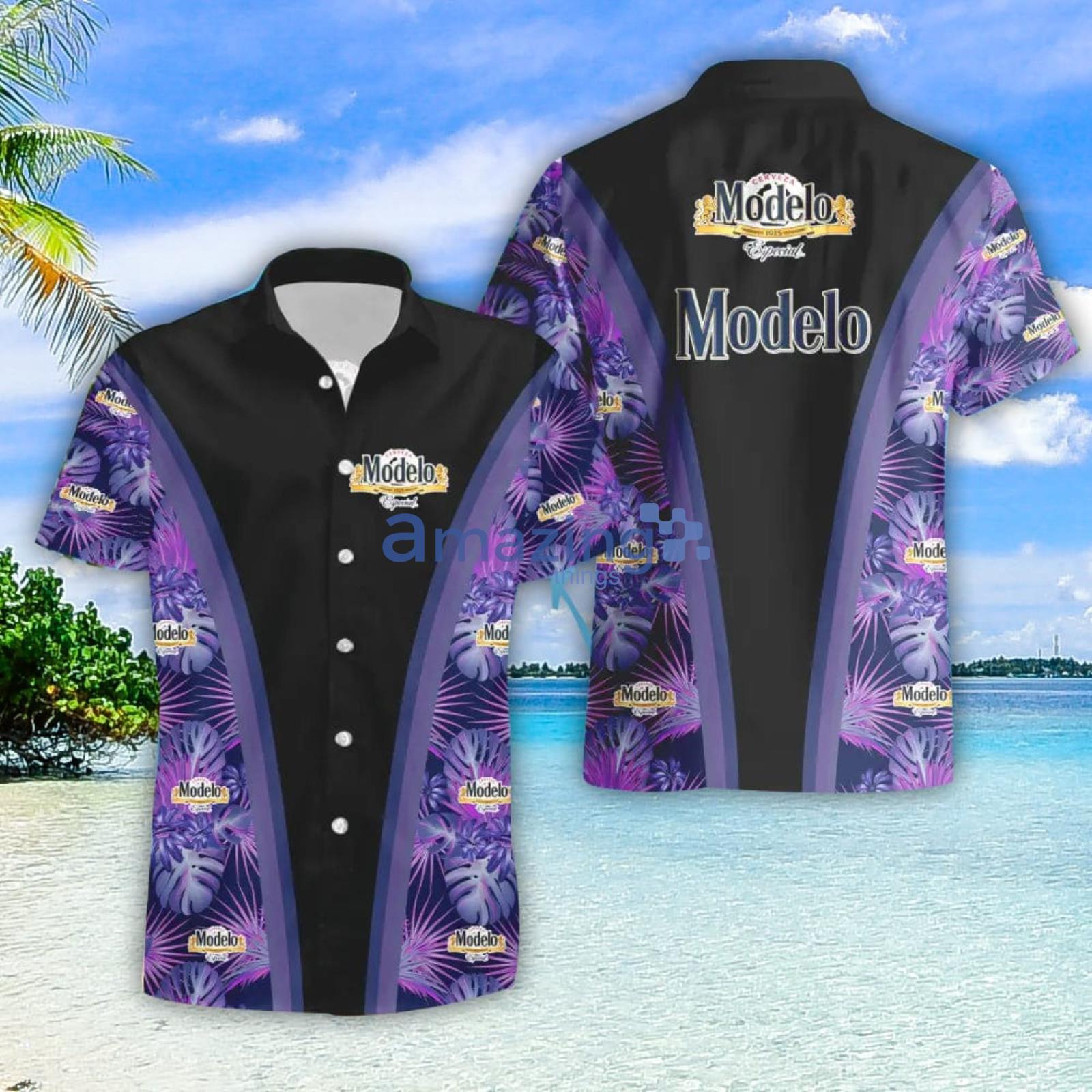 Modelo Beer Lover Summer Gift Hawaiian Shirt And Shorts image Modelo Beer Lover Summer Gift Hawaiian Shirt And Shorts Product Photo 2