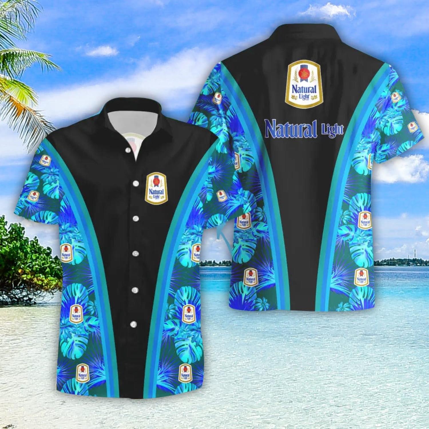 Natural Light Beer Lover Summer Gift Hawaiian Shirt And Shorts image Natural Light Beer Lover Summer Gift Hawaiian Shirt And Shorts Product Photo 2