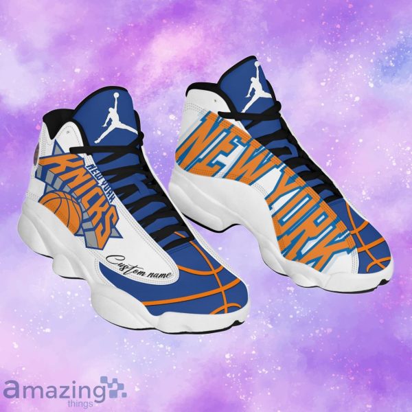 NBA New York Knicks Wall Air Jordan 13 Custom Name Shoes