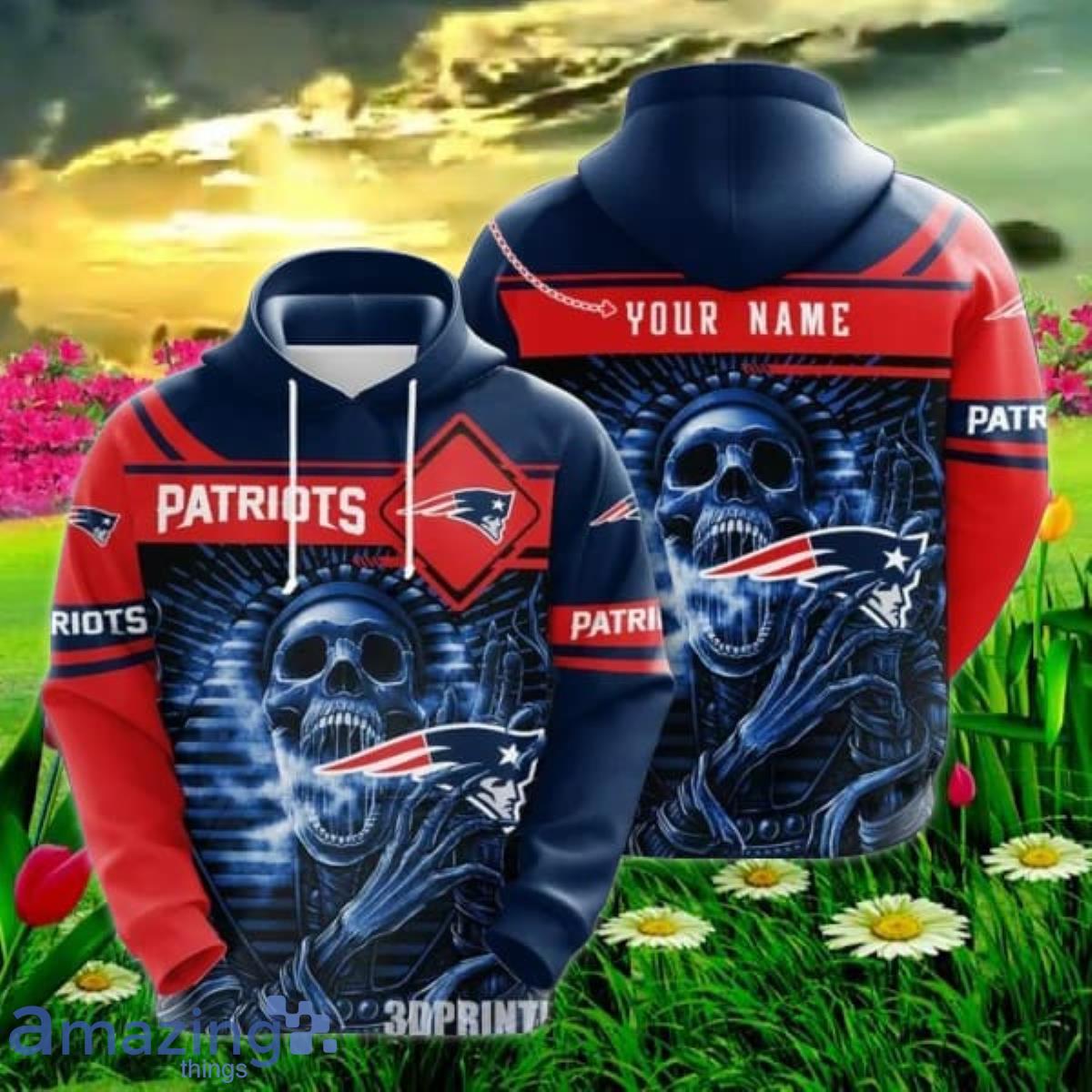 New England Patriots Custom Name NFL 3D Hoodie Impressive Gift For Fans