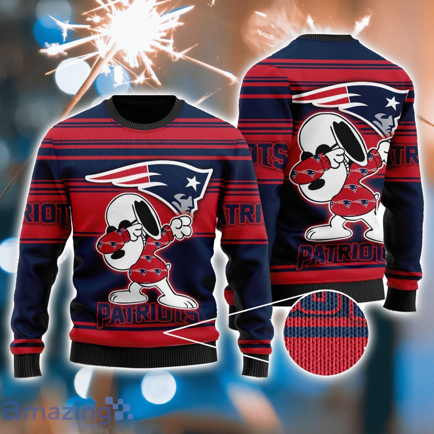 Snoopy New England Patriots Ugly Christmas Sweater