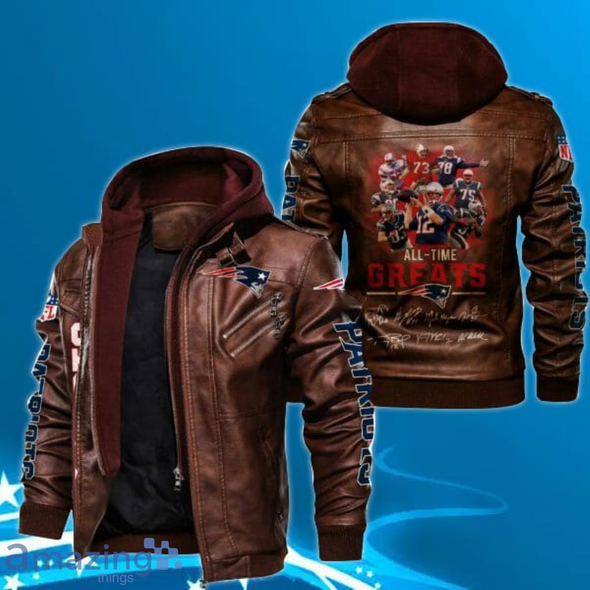 New England Patriots Leather Jacket Top For Sport Product Photo 1