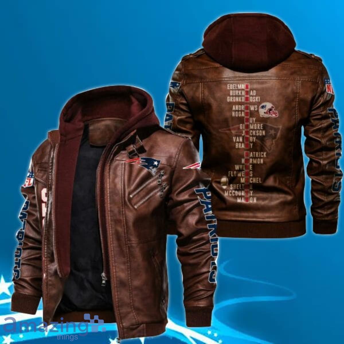 New England Patriots Leather Jacket wYq Product Photo 1 New England Patriots Leather Jacket wYq Product Photo 1