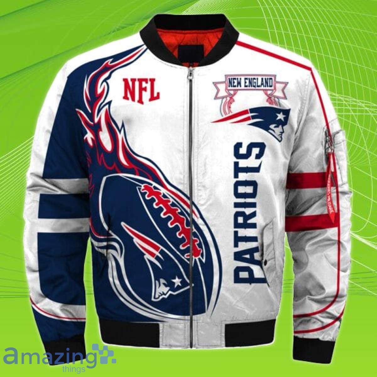 Vintage New England Patriots NFL Team Leather Jacket