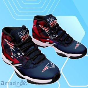 New England Patriots NFL Premium Air Jordan 11 Sneaker Custom Name Product Photo 2