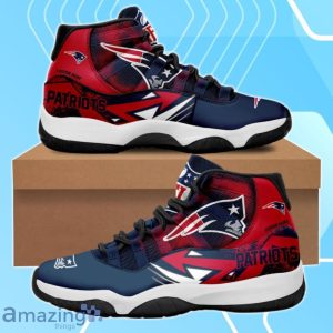 New England Patriots NFL Premium Air Jordan 11 Sneaker Custom Name Product Photo 1