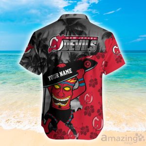 New Jersey Devils NHL Custom Name Hawaiian Shirt Hot Design For Fans Product Photo 2