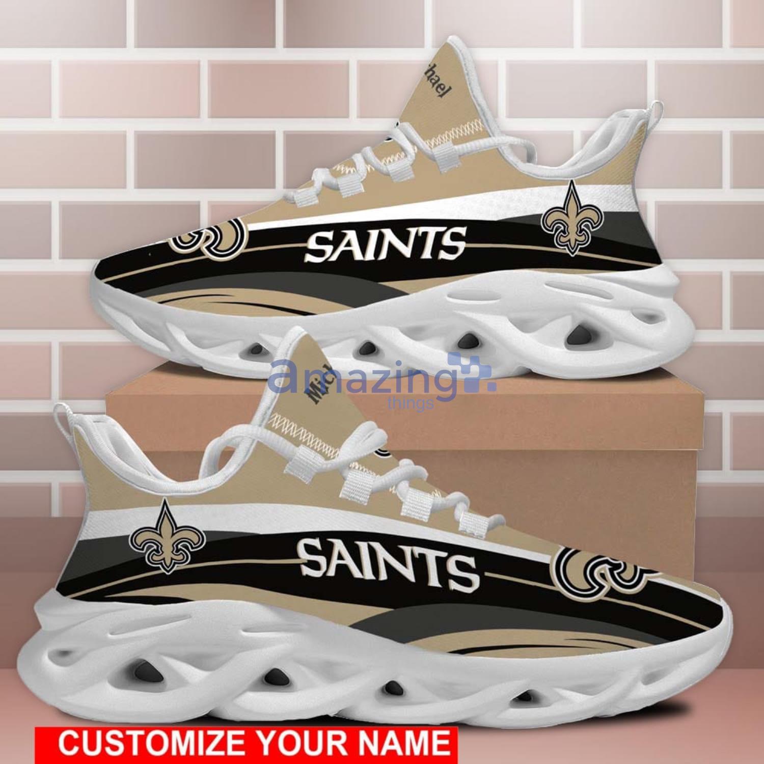 New Orleans Saints American Football Team Trending Custom Name Clunky Max Soul Sneaker Running Sport Shoes Men And Women Gift image New Orleans Saints American Football Team Trending Custom Name Clunky Max Soul Sneaker Running Sport Shoes Men And Women Gift Product Photo 1