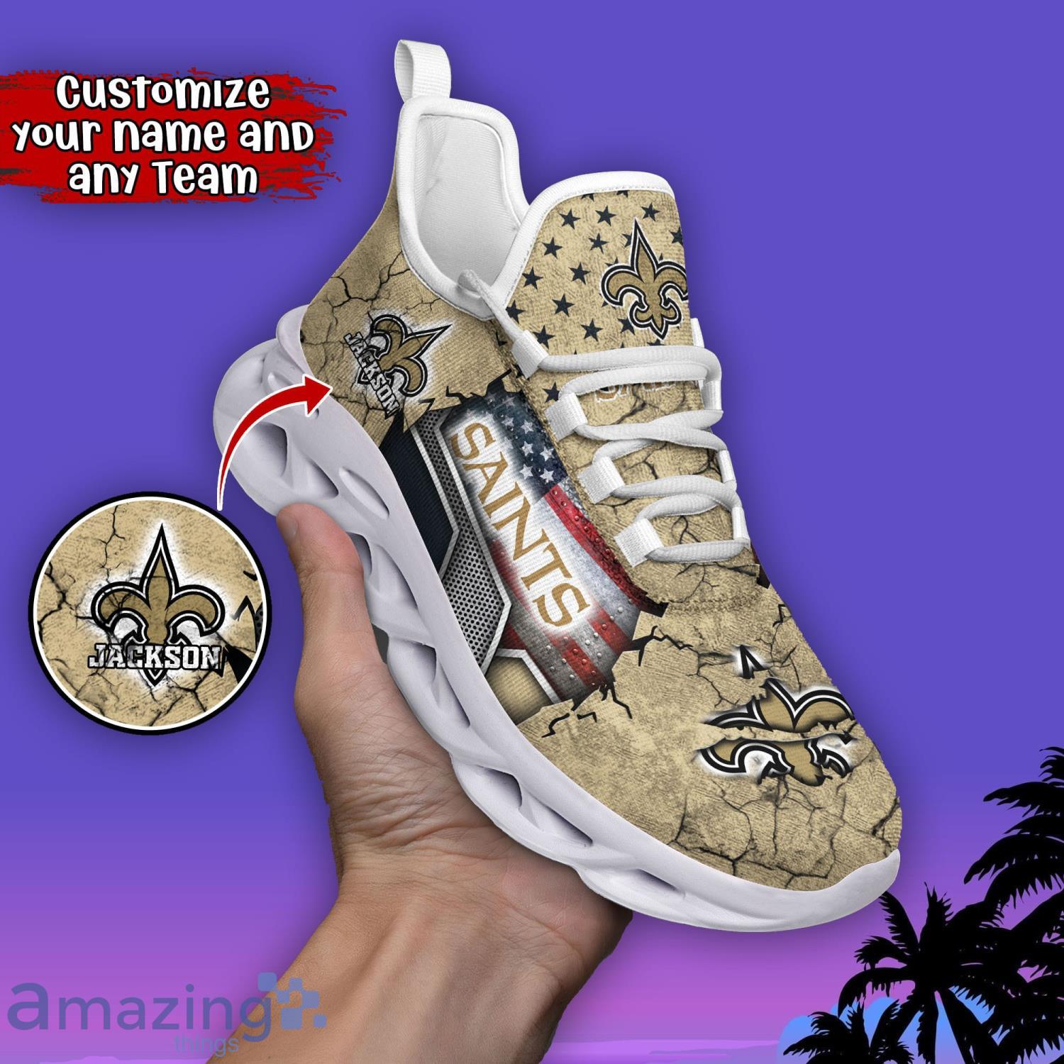 NFL New Orleans Saints Custom Name Limited Edition Max Soul Shoes