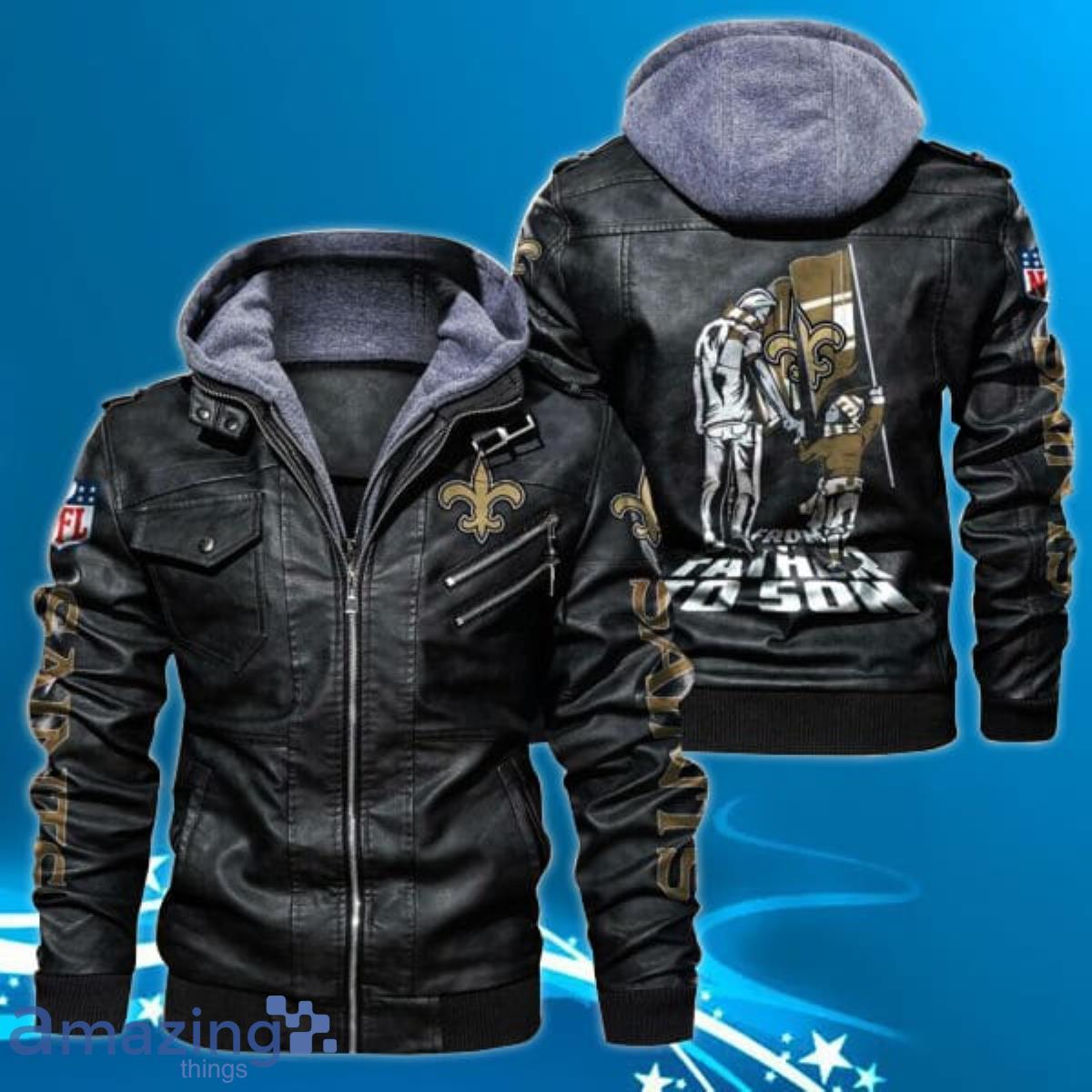New Orleans Saints NFL Leather Jacket Impressive Gift Product Photo 1
