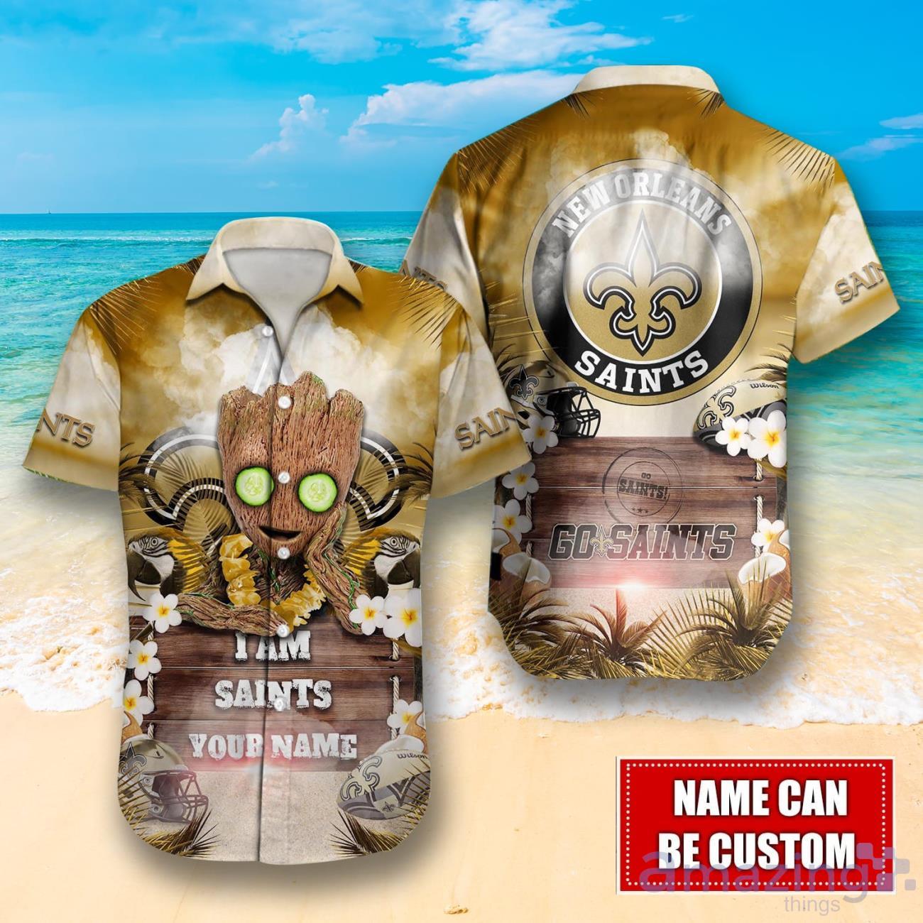 New Orleans Saints NFL Custom Name Hawaiian Shirt Special Gift For