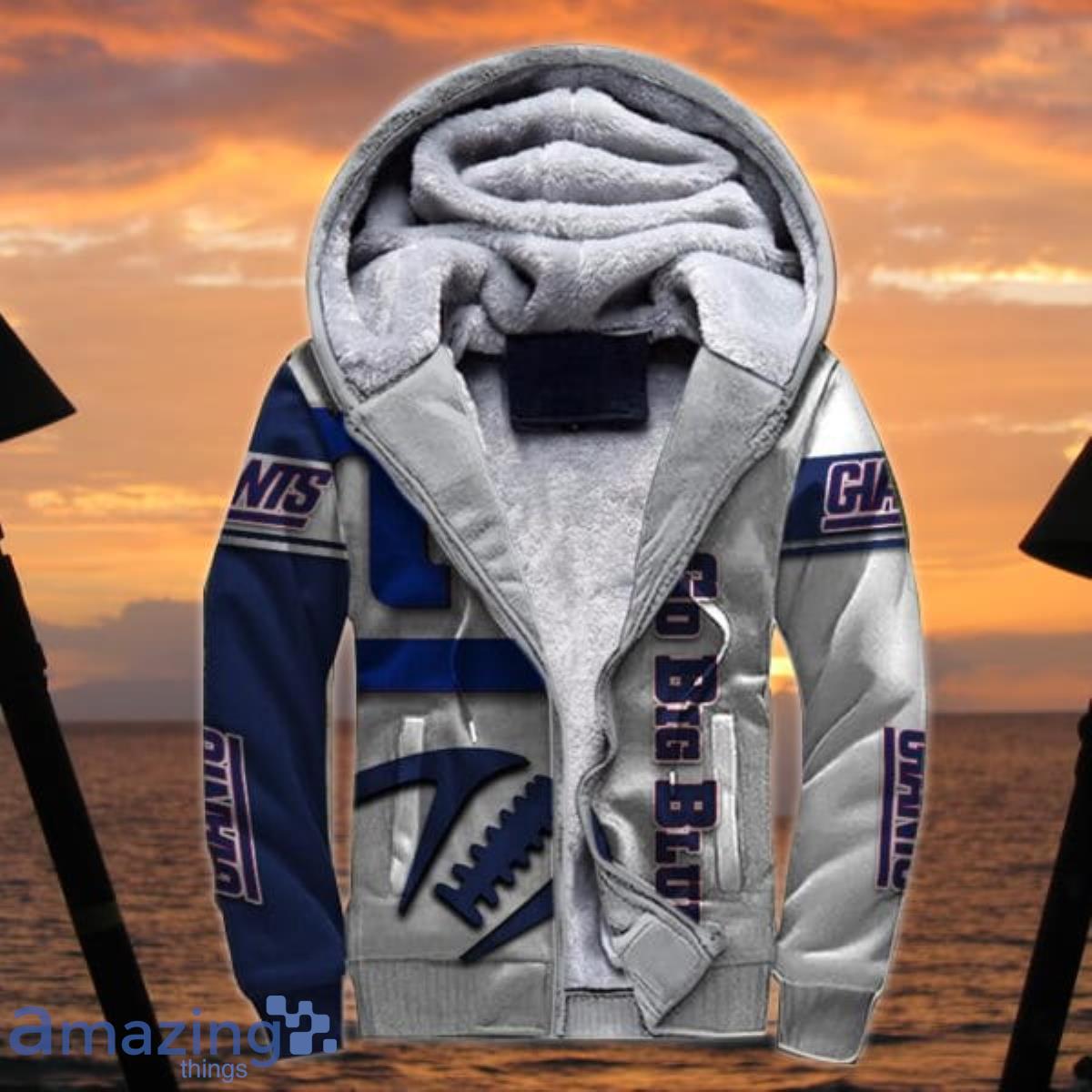 New York Giants NFL 3D Fleece Hoodie Jacket Best Gift