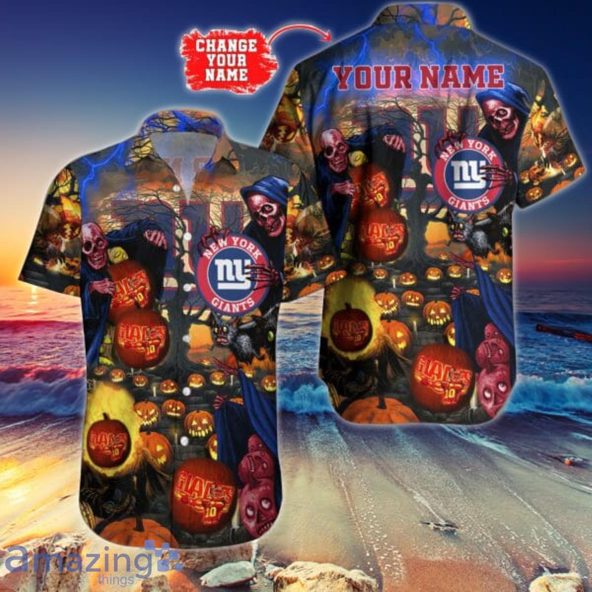 New York Giants NFL Custom Name Baseball Jersey Shirt Halloween Gift For  Fans