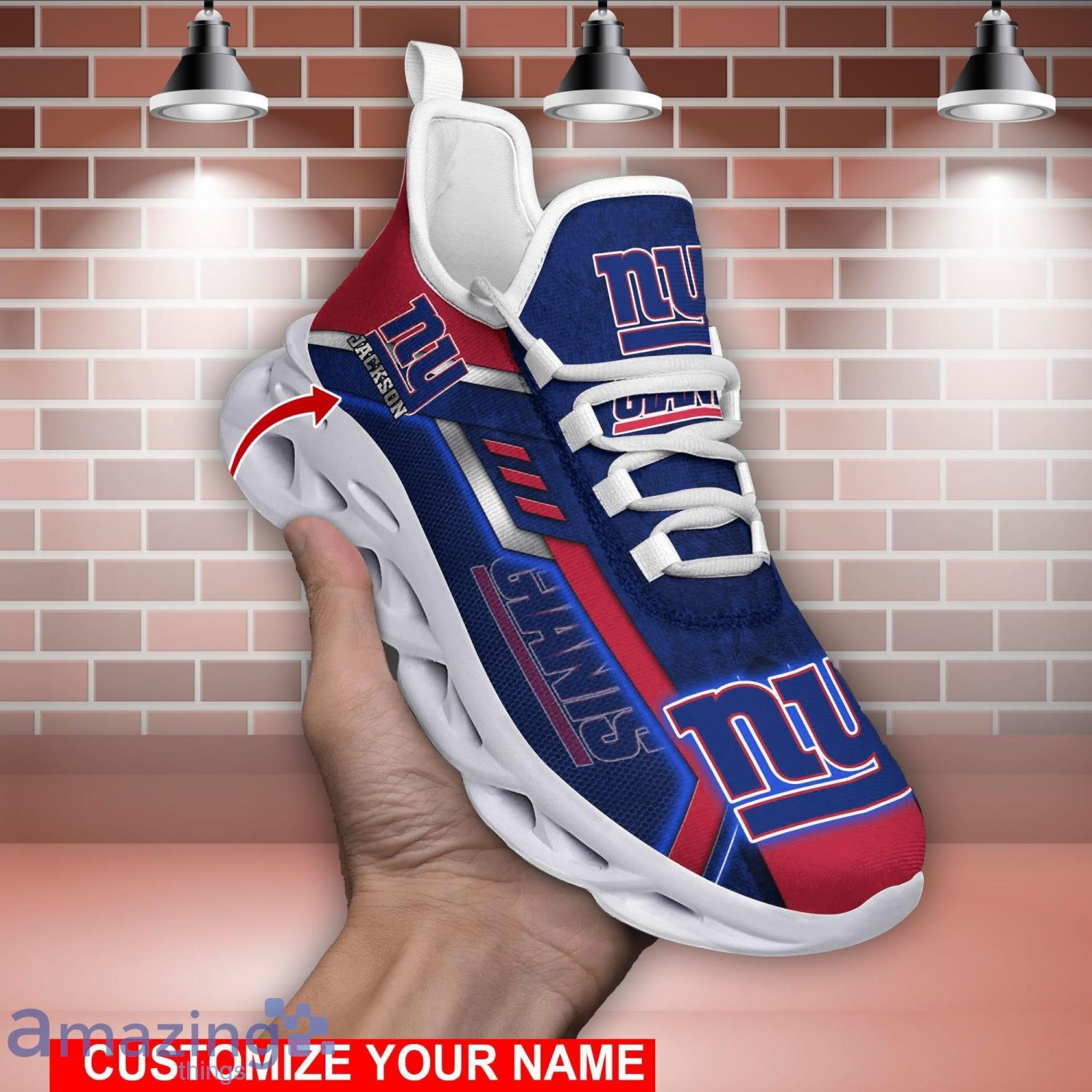 New York Giants Custom Name Max Soul Sneaker Running Shoes