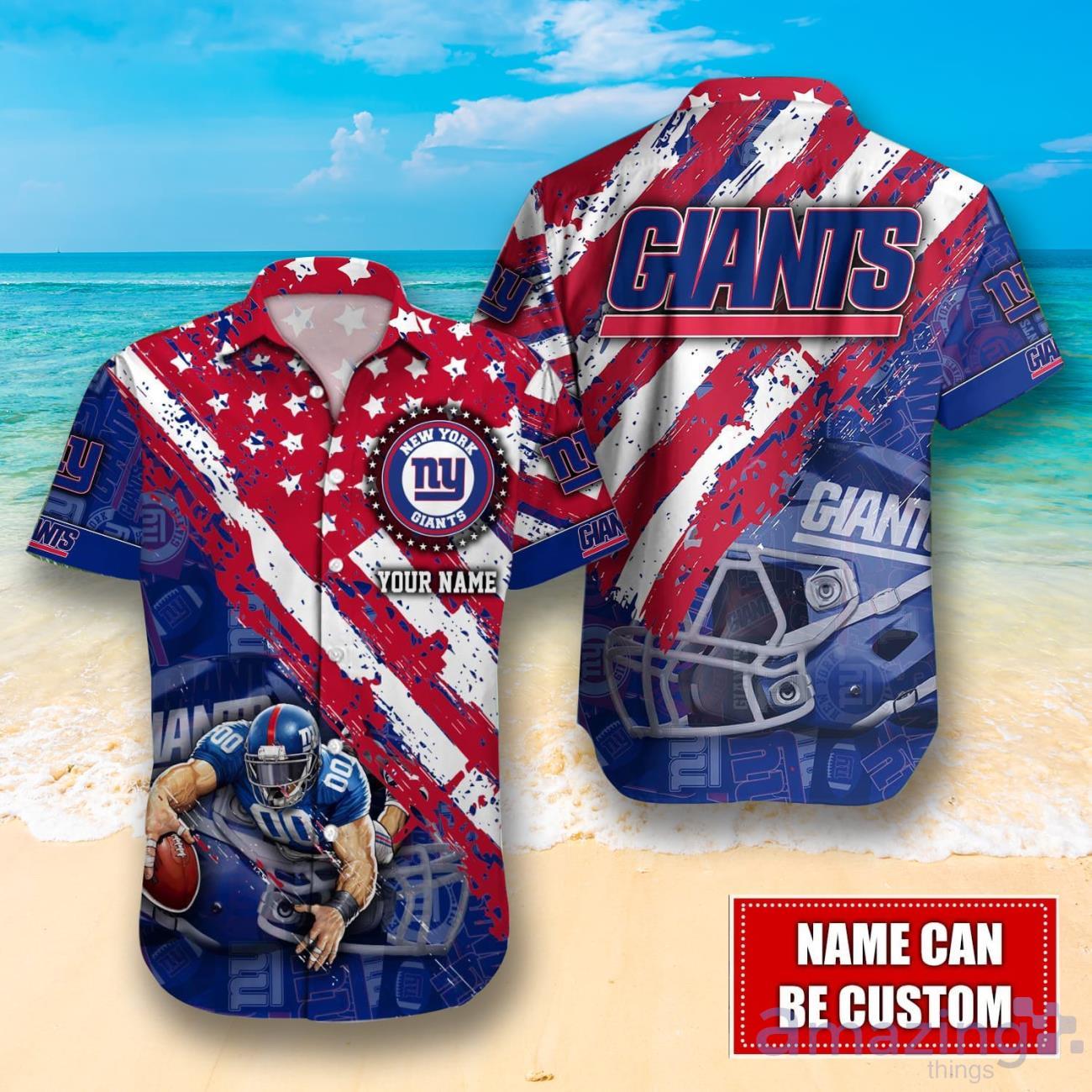 New York Giants NFL Custom Name Hawaiian Shirt Best Gift For Men Women