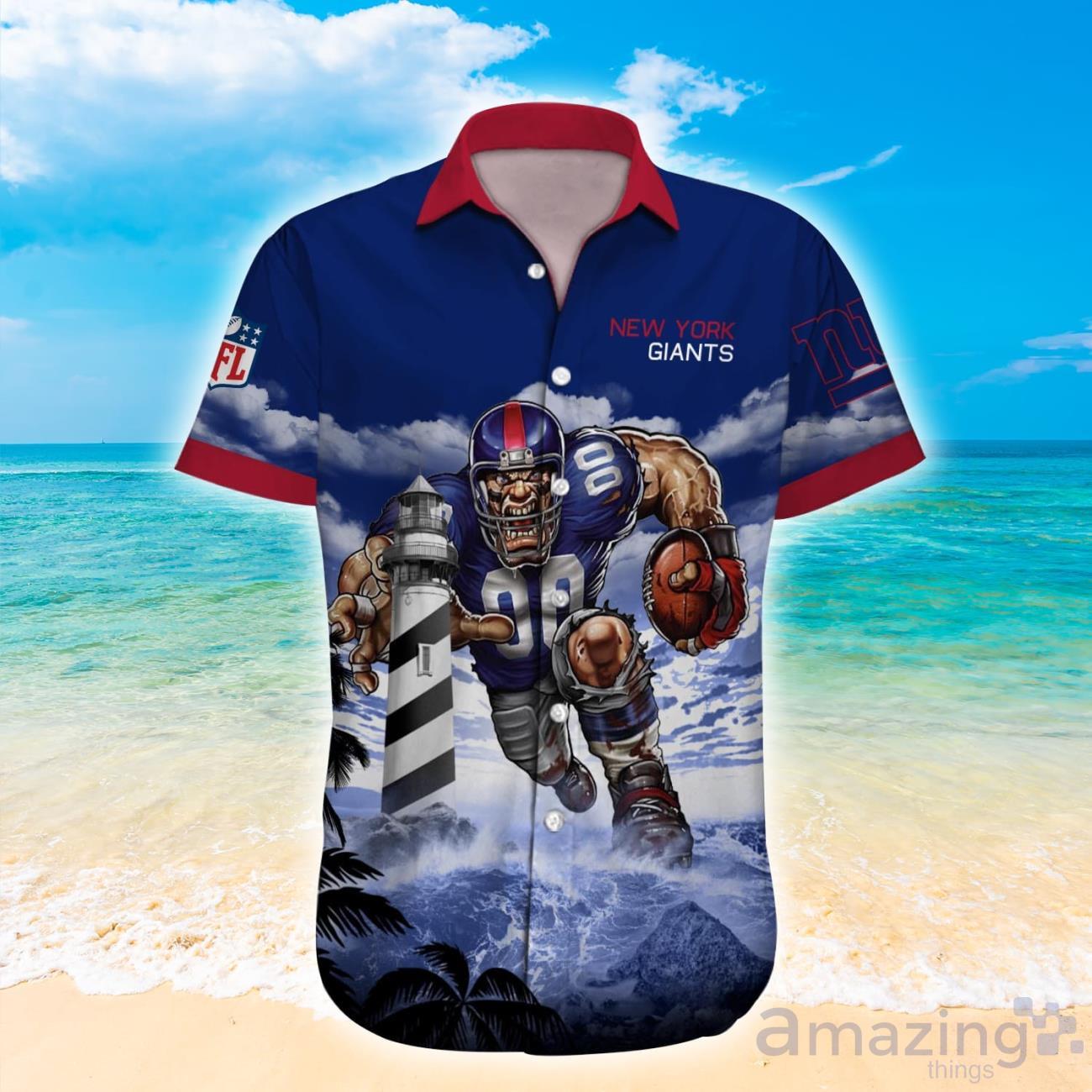 New York Giants NFL Personalized Hawaiian Shirt Hot Design For Fans image New York Giants NFL Personalized Hawaiian Shirt Hot Design For Fans Product Photo 3