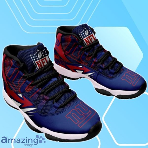 New York Giants NFL Premium Air Jordan 11 Sneaker Custom Name Product Photo 2