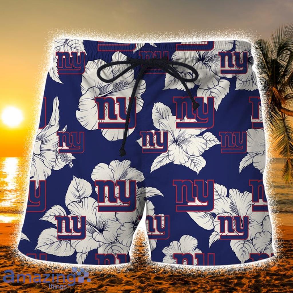 New York Giants Flower Hawaiian Shirt And Shorts Best Gift For Summer  Vacation - Banantees