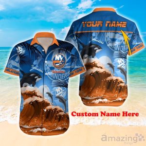 New York Islanders NHL Hot Design Custom Name Hawaiian Shirt For Fans Product Photo 1