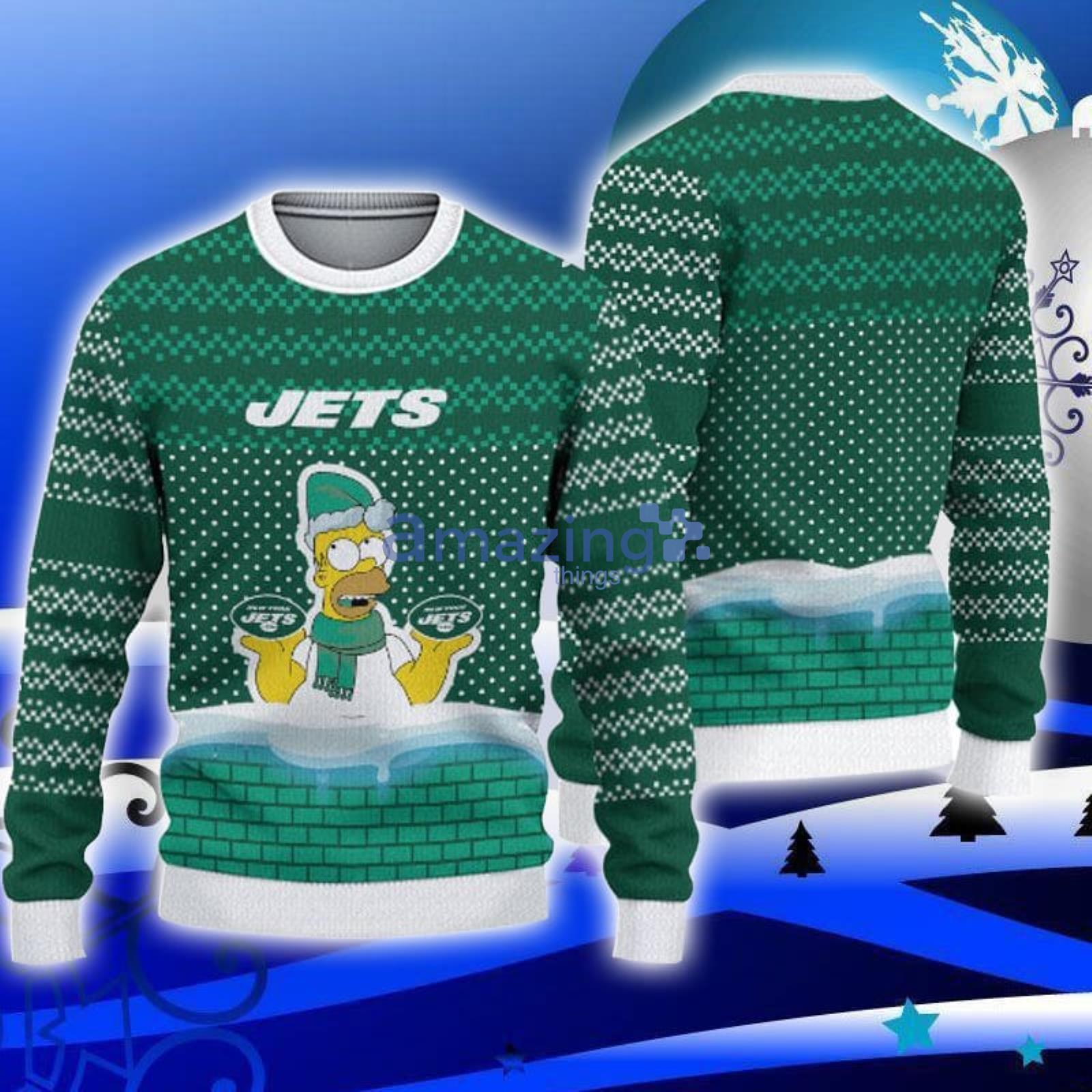 New York Jets Christmas Sweater Simpson Cute Ugly Christmas Sweater